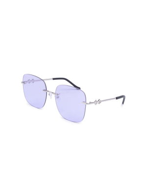 Madison Oversized Square-frame Metal Sunglasses