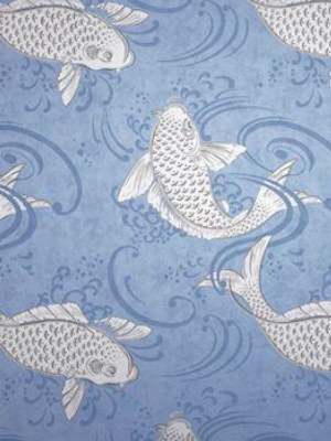 Sample Derwent Wallpaper In Blue From The Folia Collection By Osborne & Little