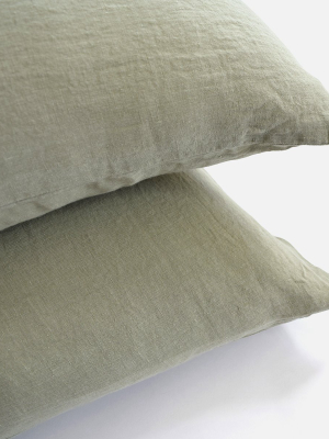 Linen Euro Pillowcase, Fennel