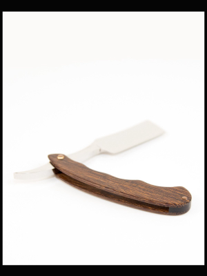 Straight Razor In Panga Panga With Black Wedge