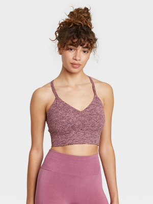 Women's Strappy Longline Brushed Jersey Bra - Joylab™