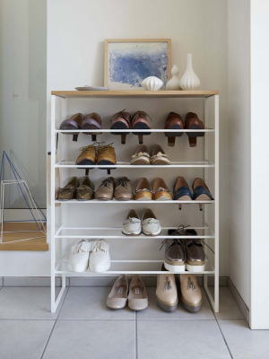 Tower 6-tier Wood Top Shoe Rack In Various Colors