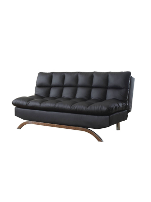 Comfy Cushioned Tufted Futon Sofa Bed - Benzara