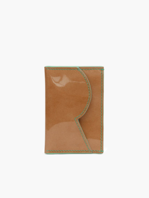 Rp Card Holder Patent Leather Brown