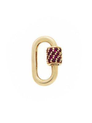 Yellow Gold Stoned Baby Lock With Ruby