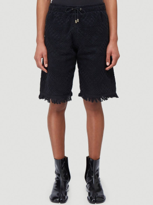 Marine Serre Frayed Track Shorts