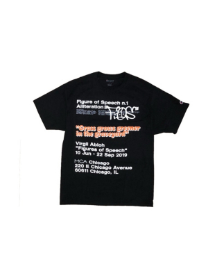 Virgil Abloh Mca Figures Of Speech Grass Graveyard Tee Black-white