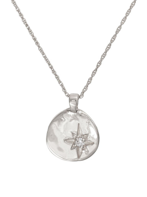 North Star - 14k White Gold Diamond Necklace