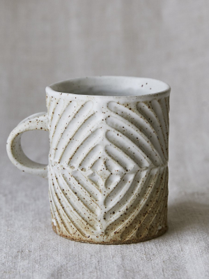 Mt Washington Pottery Mug Handbuilt Diamond