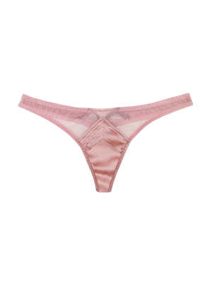 Satin Topstitch Thong