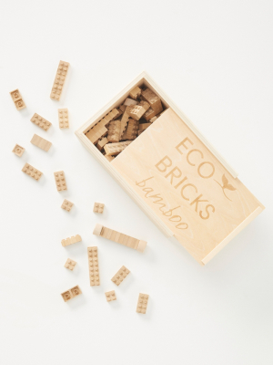 Bamboo Building Blocks, Set Of 45