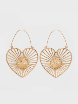 Sugarfix By Baublebar Heart Statement Earrings - Gold