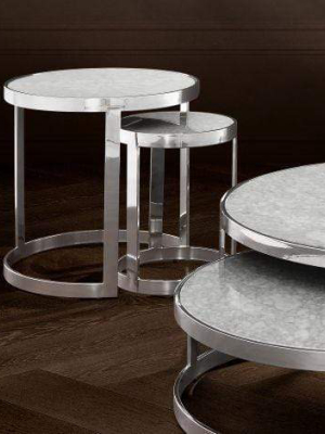 Eichholtz Fletcher Side Table - Set Of 2 - Silver