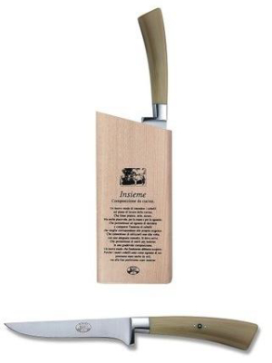 Boning Knife & Block - Ox Horn