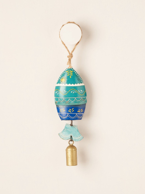 Henna Treasure Bell Chime - Segmented Fish