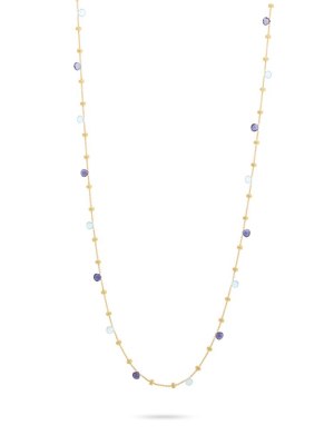 Marco Bicego® Paradise Collection 18k Yellow Gold Iolite And Blue Topaz Long Necklace