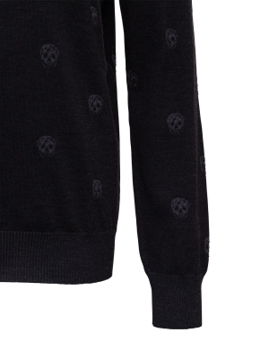 Alexander Mcqueen Jacquard Skull Sweater