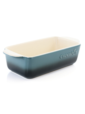 Crock Pot Artisan 1.25 Quart Rectangle Stoneware Bake Pan In Blue