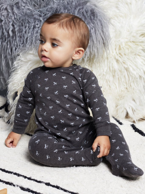 Super Soft Jersey Sleepsuit - Charcoal