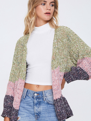 Marled Colorblock Cardigan