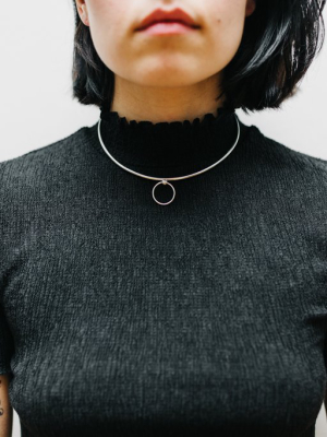 Silver Bondage Collar