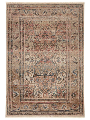 Vibe By Jaipur Living Ginia Medallion Blush/ Beige Runner Rug (2'6"x8')