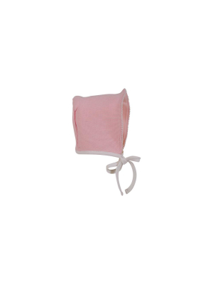 Bundle Me Bonnet - Palm Beach Pink With White