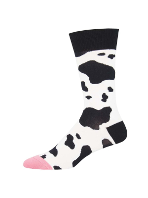 Cow Print - Men's Novelty Socks