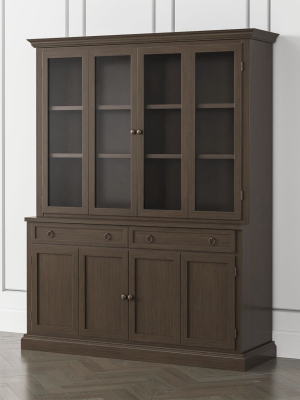 Cameo Pinot Lancaster 2-piece Entertainment Center With Wood And Glass Doors