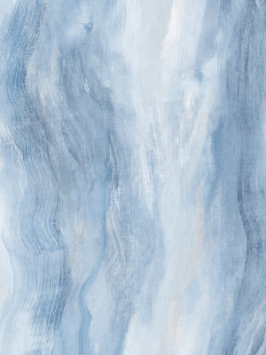 Smoke Texture Embossed Vinyl Wallpaper In Blue Lake From The Living With Art Collection By Seabrook Wallcoverings