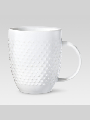 Beaded Porcelain Coffee Mug 15oz - White - Threshold™