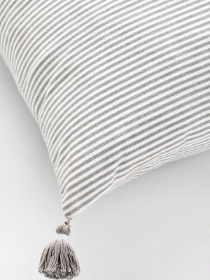 Caitlin Wilson Grey French Stripe Pillow
