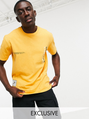 Topman Exclusive @ Asos Oversized Printed T-shirt In Yellow