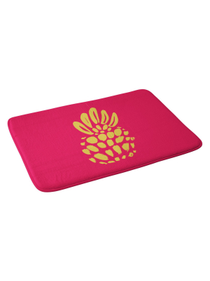 Allyson Johnson Pineapple Bath Rugs And Mats Pink 24" X 36" - Deny Designs