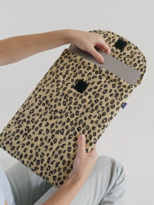 Puffy Laptop Sleeve 16" - Honey Leopard