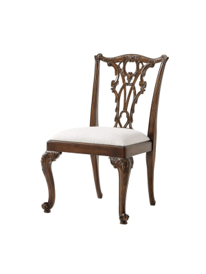 Seated In Rococo Splendour Side Chair- Set Of 2