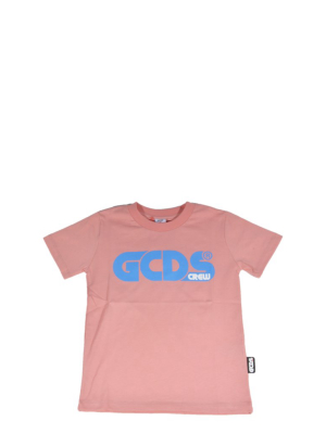 Gcds Kids Logo Print Crewneck T-shirt