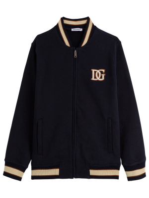 Dolce & Gabbana Kids Dg Patch Zip-up Sweatshirt