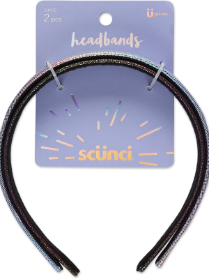 Scunci Holographic Fabric Headband - 2pk