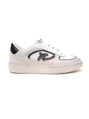 Pinko Embellished Lovebirds Logo Sneakers