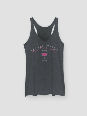 Women's Mom Fuel Graphic Tank Top (juniors') - Charcoal