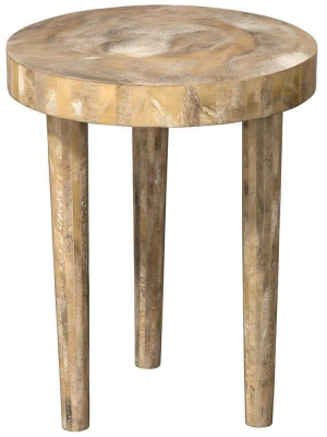 Jamie Young Large Artemis Side Table In Pearl Resin