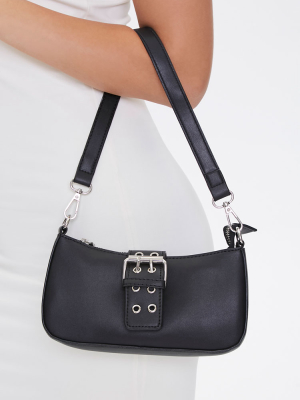 Faux Leather Shoulder Bag