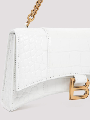 Balenciaga Hourglass Embossed Shoulder Bag