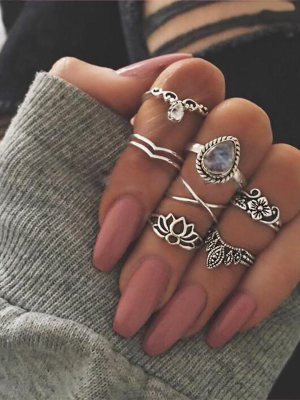 Flower Child Stacking Ring Set