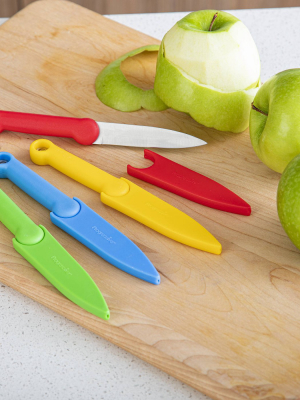 Prepworks Set Of 4 Food Safety Paring Knives