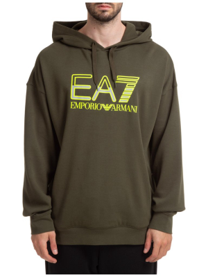 Emporio Armani Logo Printed Drawstring Hoodie