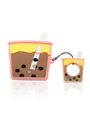 Insten Cute 3d Silicone Case For Airpods Pro, Boba Milk Tea Cartoon Cover With Ring Strap