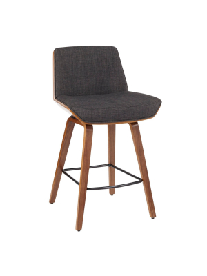 Corazza Mid-century Modern Counter Height Barstool - Lumisource