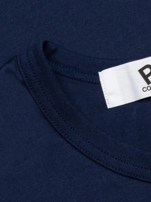 Comme Des Garcons Play Double Hearts T-shirt - Navy